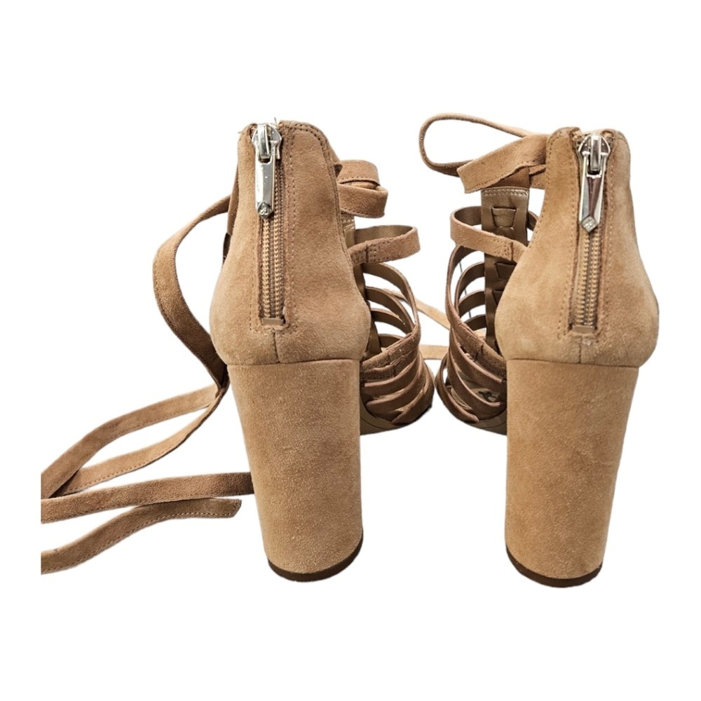 Sam Edelman Womens Tan Sandals 7 Yarina Gladiator Lace Up Block Heel Boho Chic - Picture 5 of 12